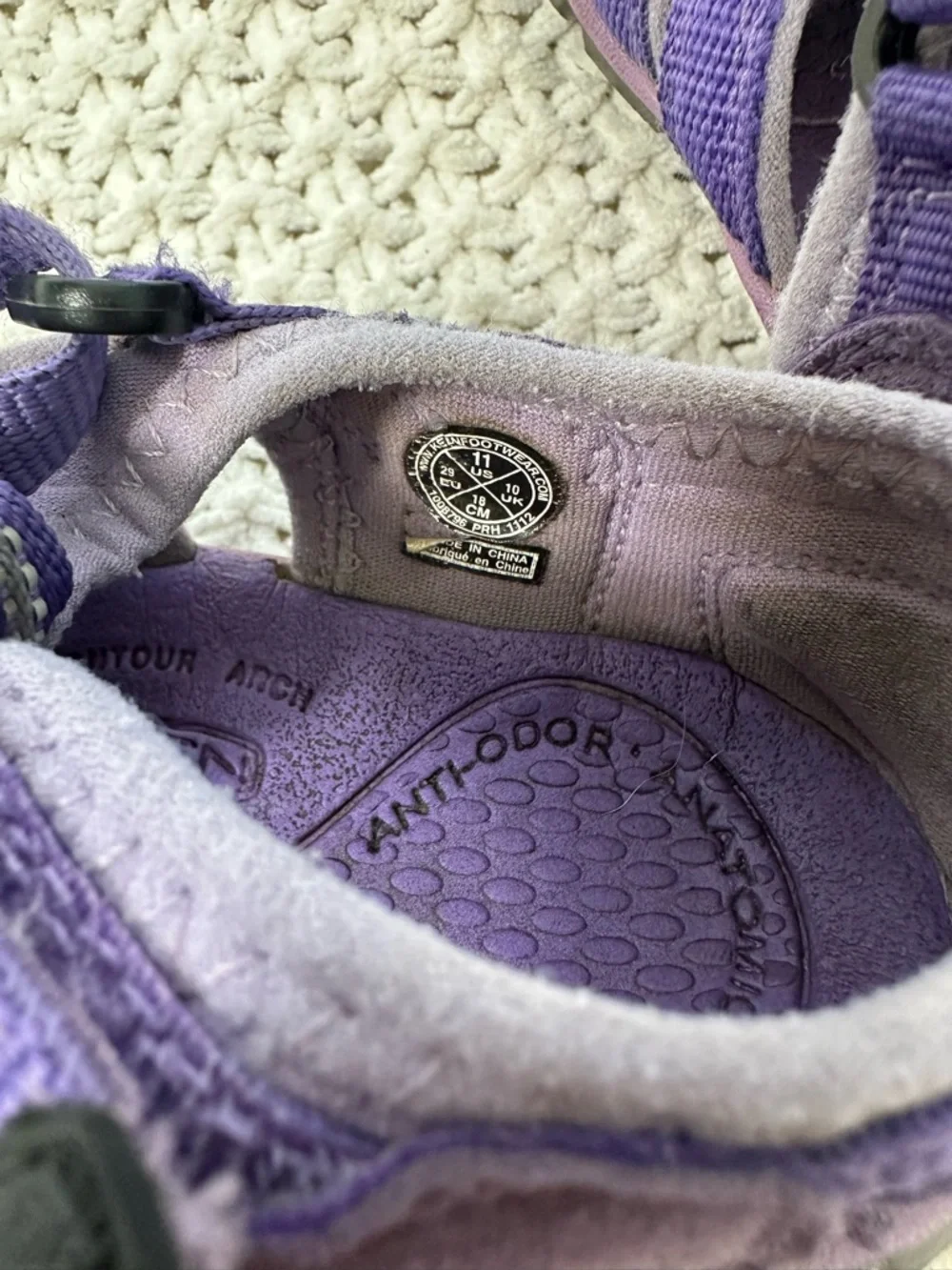 Teva Girls Purple Outdoor Sandals with Gray Toe - Picture 4 of 8